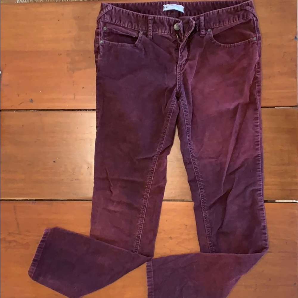 Free People Corduroy Maroon Pants